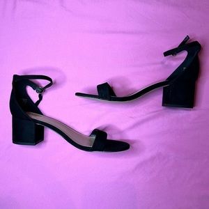 Black strappy-heeled sandals from aldo